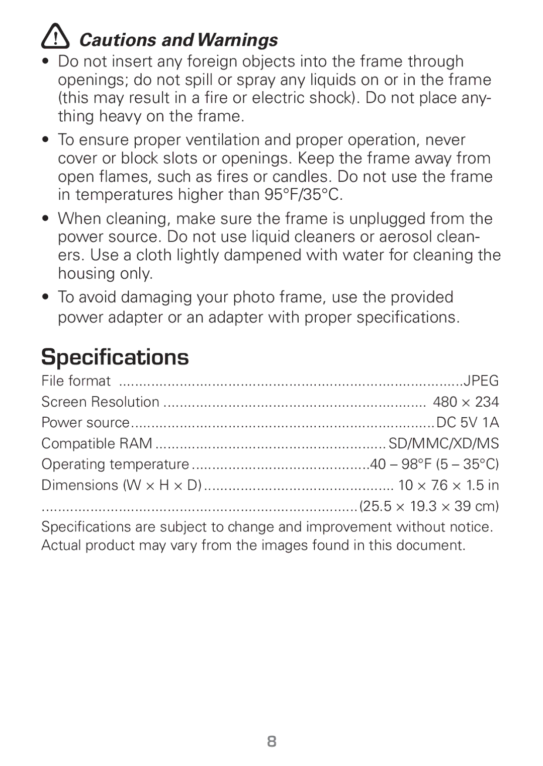 Radio Shack 16-952 manual Specifications 