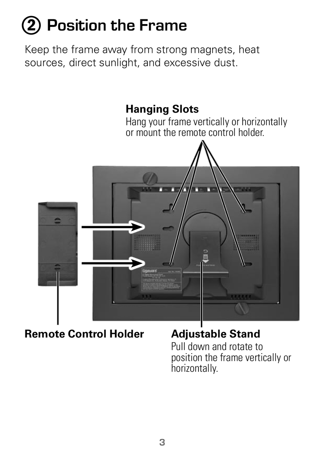 Radio Shack 16-953 manual Position the Frame 