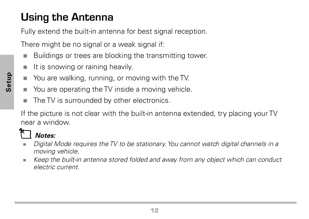 Radio Shack 16-972 manual Using the Antenna 