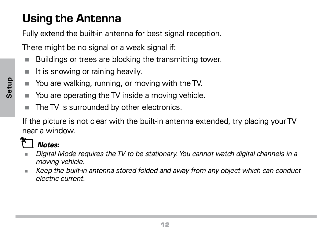 Radio Shack 16-972 manual Using the Antenna 