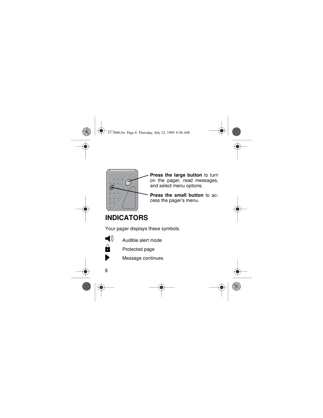 Radio Shack 17-7040, 17-7060 owner manual Indicators 