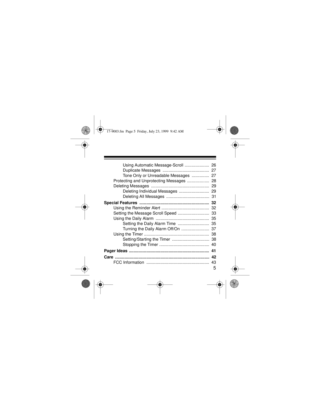 Radio Shack 17-9003 owner manual FCC Information 