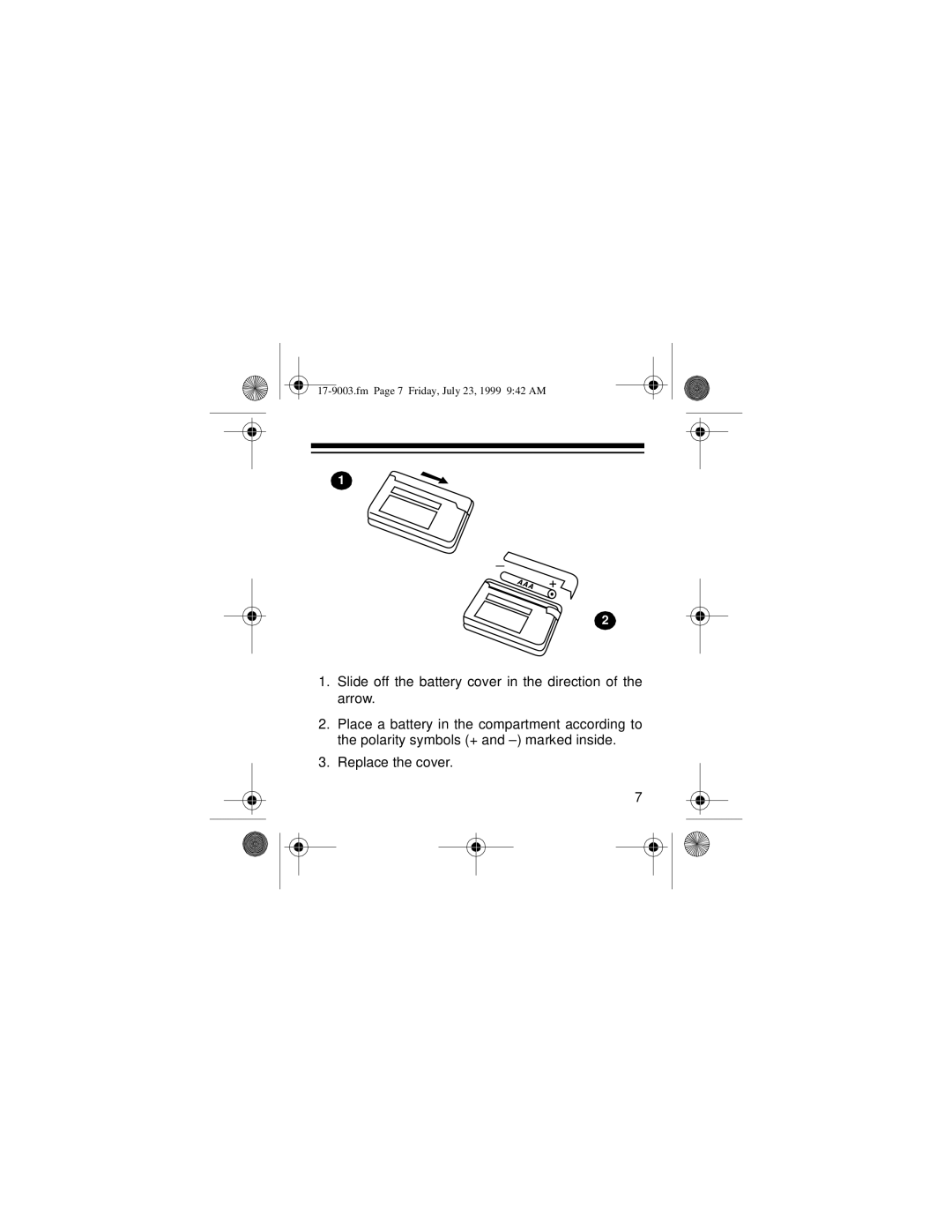 Radio Shack 17-9003 owner manual Fm Page 7 Friday, July 23, 1999 942 AM 