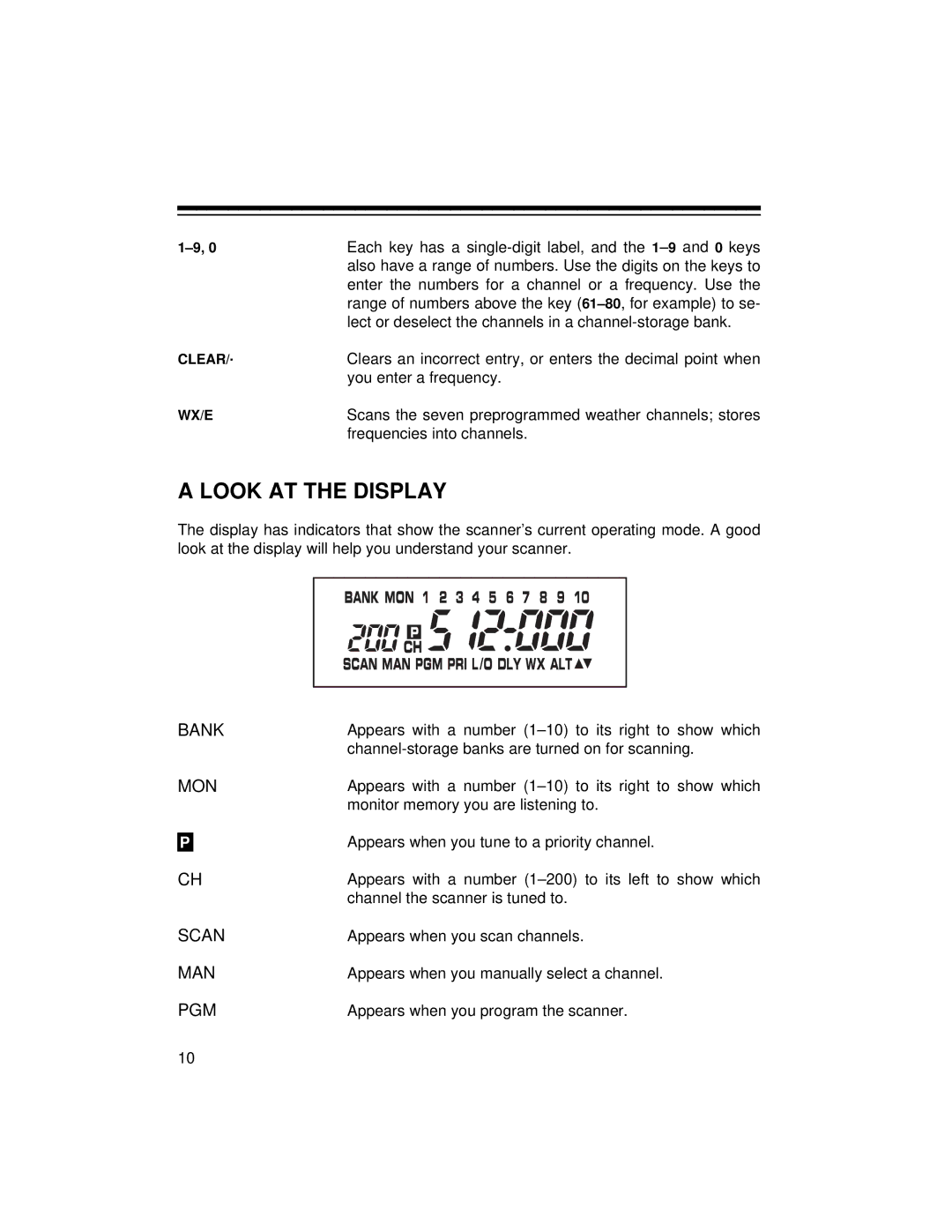 Radio Shack 20-422 owner manual Look AT the Display, Bank 