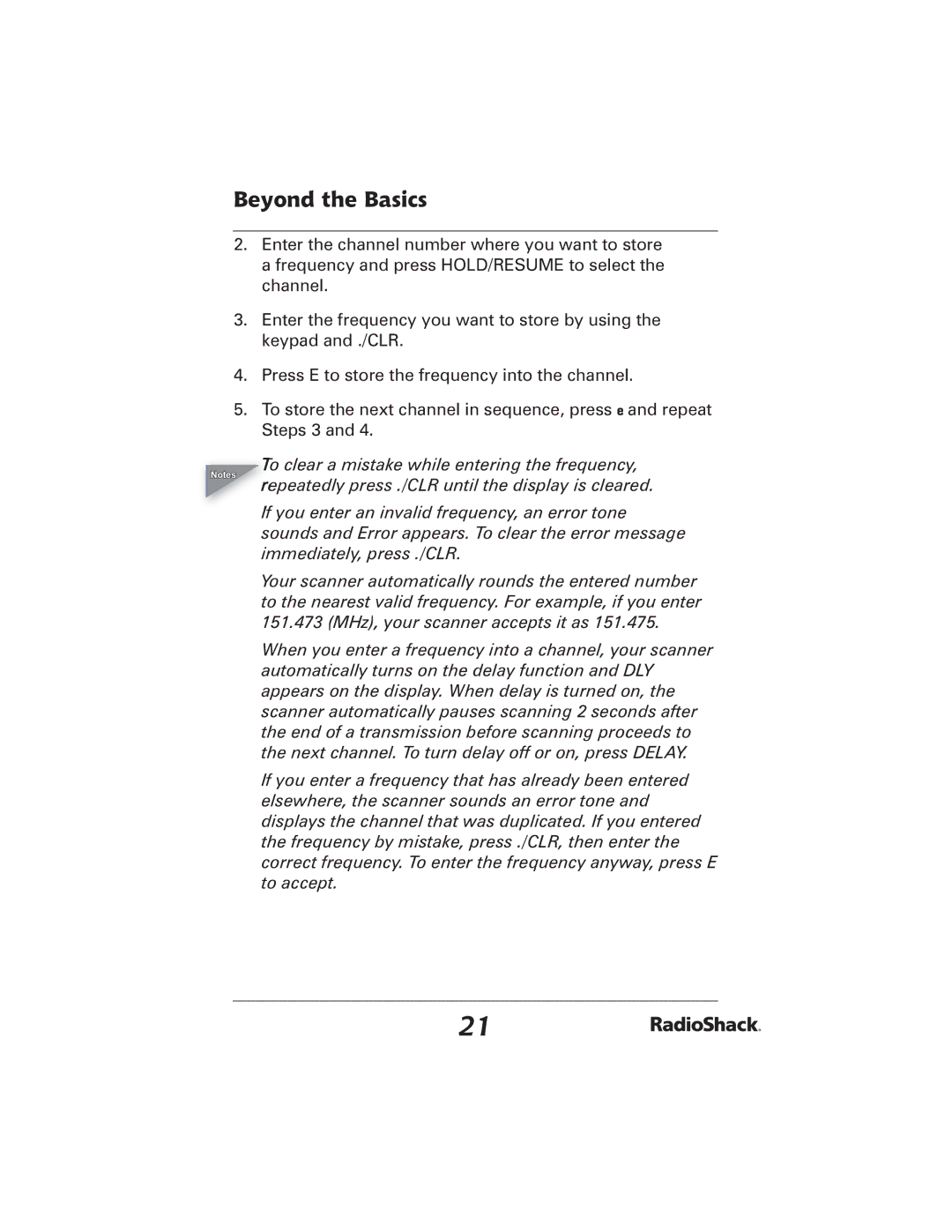 Radio Shack 20-426 manual Beyond the Basics 