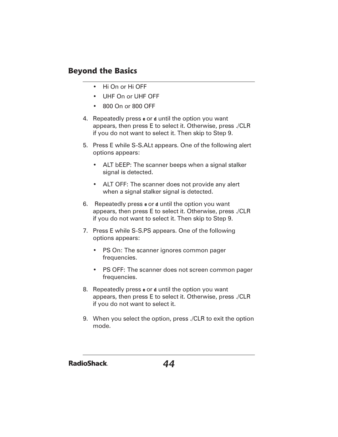 Radio Shack 20-426 manual Beyond the Basics 