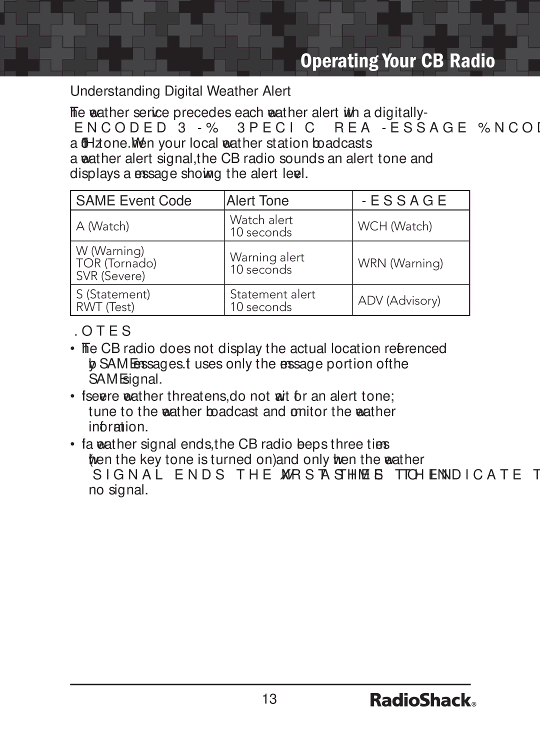 Radio Shack 21-1679 manual Understanding Digital Weather Alert, Essage 