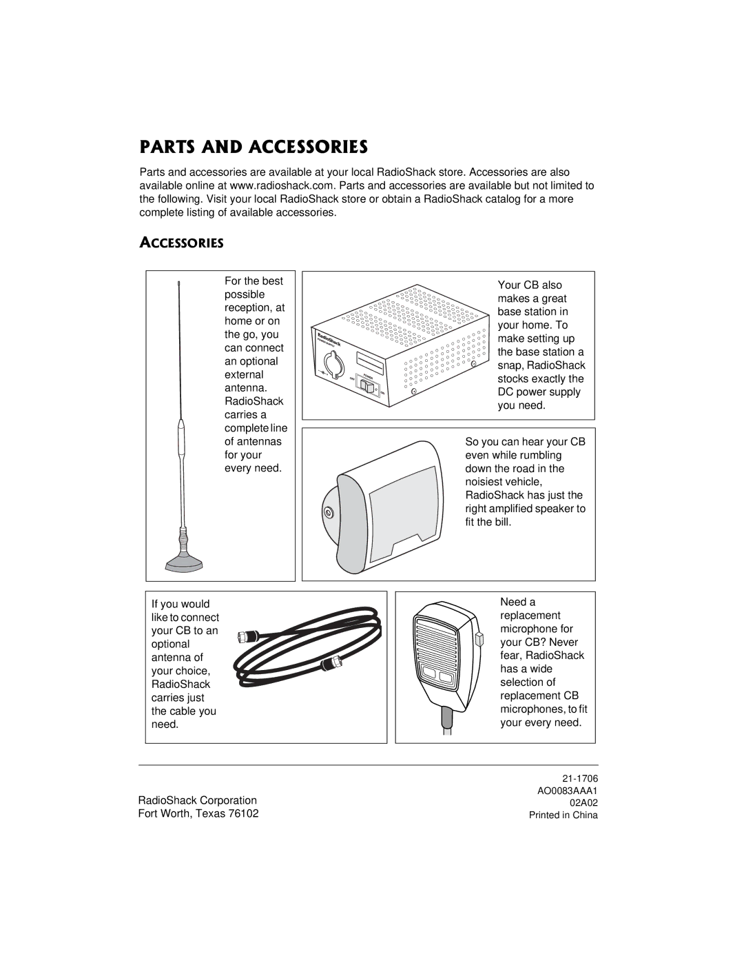 Radio Shack 21-1706 owner manual #465#0&#%%5514+5 