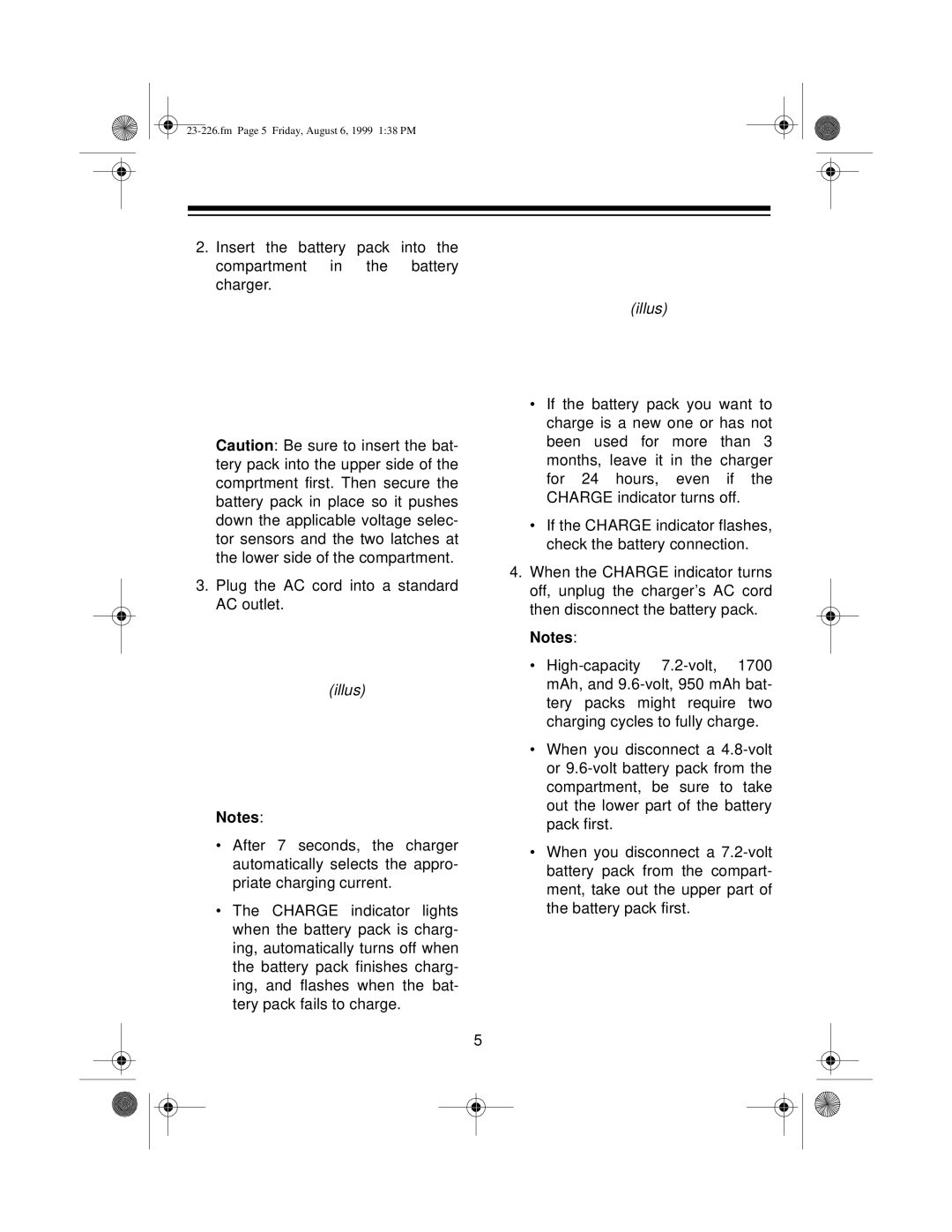 Radio Shack 23-226 owner manual Plug the AC cord into a standard AC outlet 