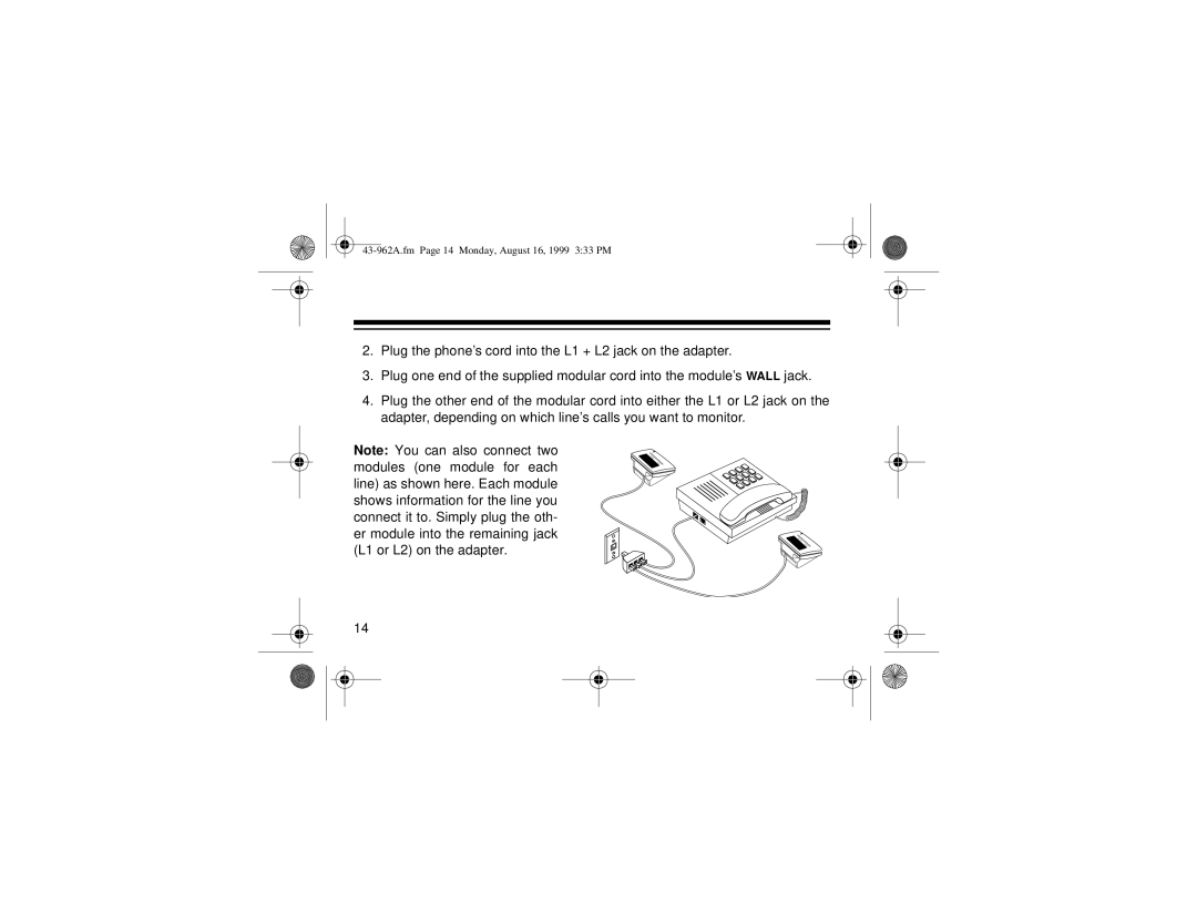 Radio Shack 240 owner manual 43-962A.fm Page 14 Monday, August 16, 1999 333 PM 