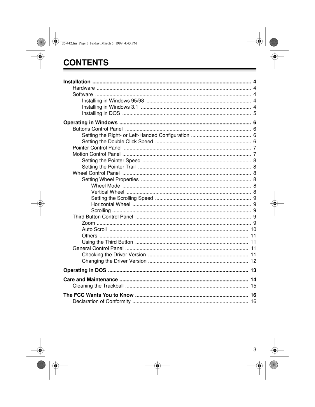 Radio Shack 26-442 owner manual Contents 