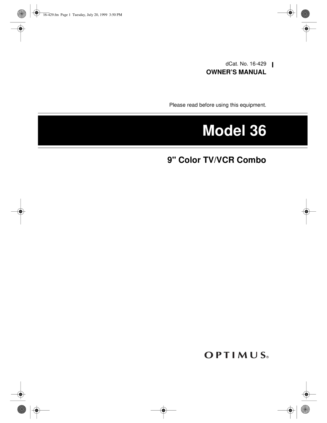 Radio Shack 36 owner manual Model 