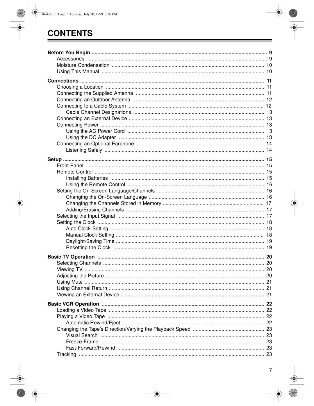 Radio Shack 36 owner manual Contents 