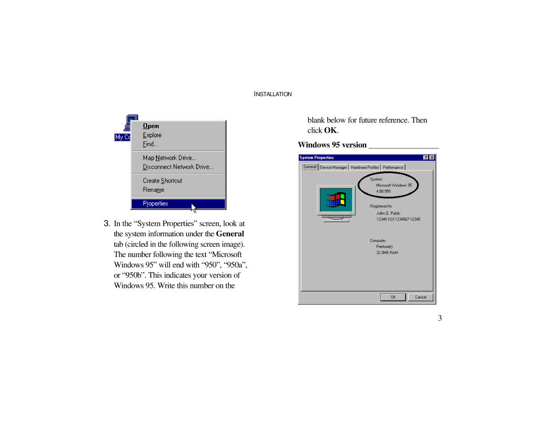 Radio Shack 3Com Bigpicture operating instructions Windows 95 version 