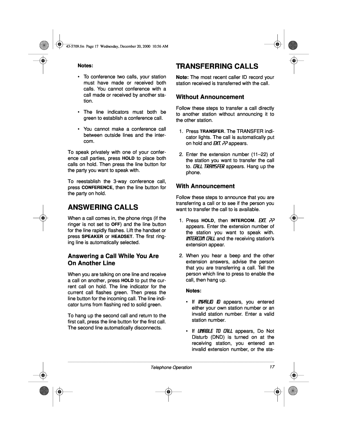 Radio Shack 4-Line Telephone System with Speakerphone and Caller ID Answering Calls, Transferring Calls, With Announcement 
