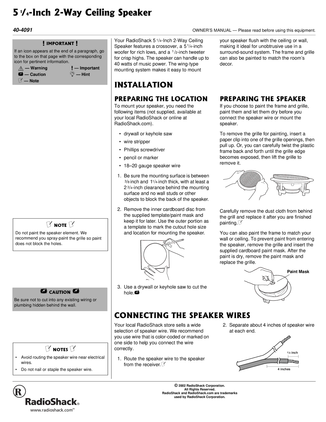 Radio Shack 40-4091 owner manual 316/+PEJ4/9C%GKNKPI5RGCMGT, +056#..#6+10, 100%6+06*52#-49+45, 242#4+06*.1%#6+10 