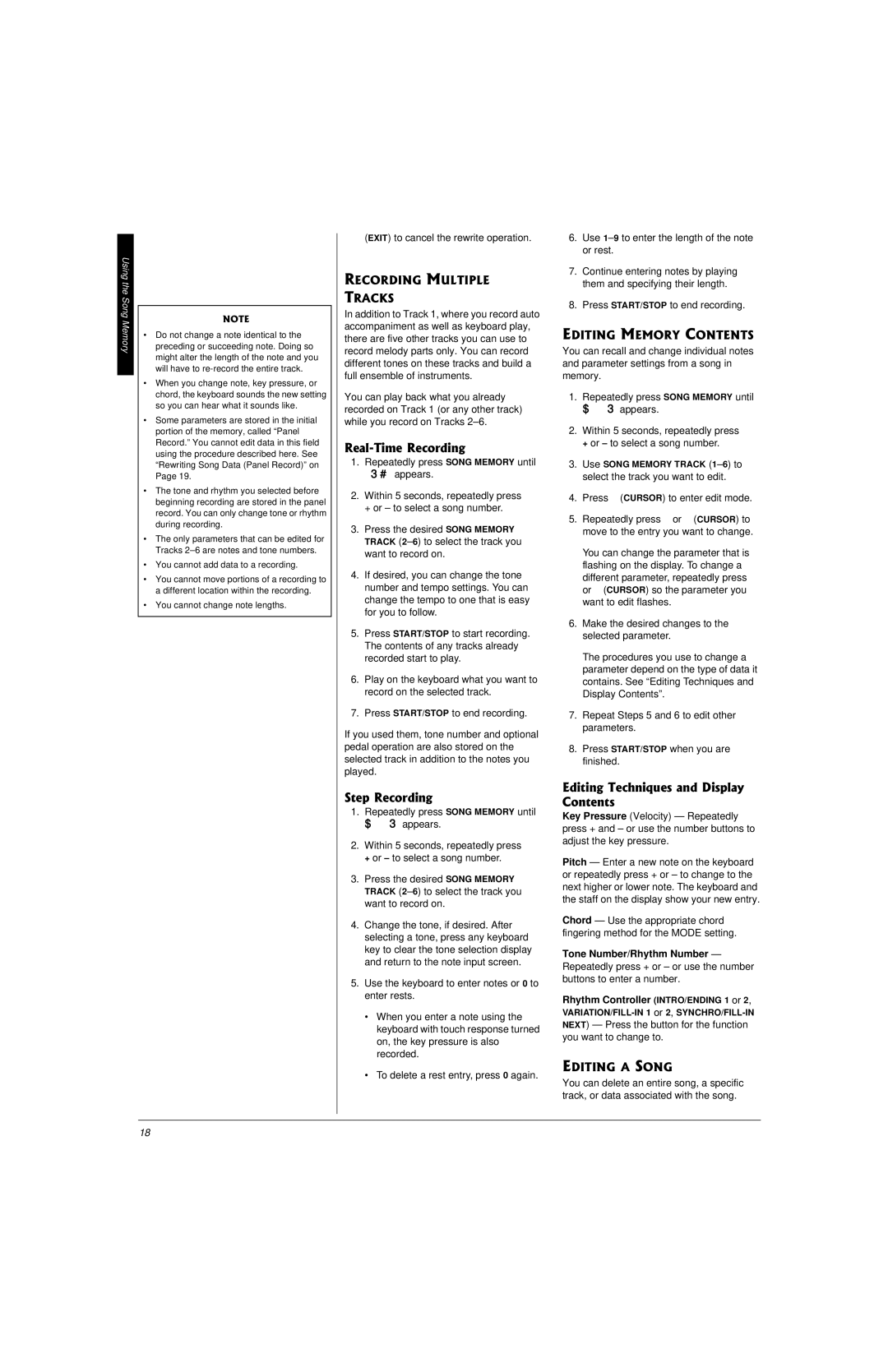 Radio Shack 42-4058 owner manual Tone Number/Rhythm Number, Rhythm Controller INTRO/ENDING 1 or 