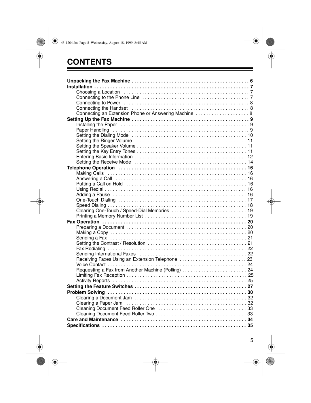 Radio Shack 43-1204 owner manual Contents 