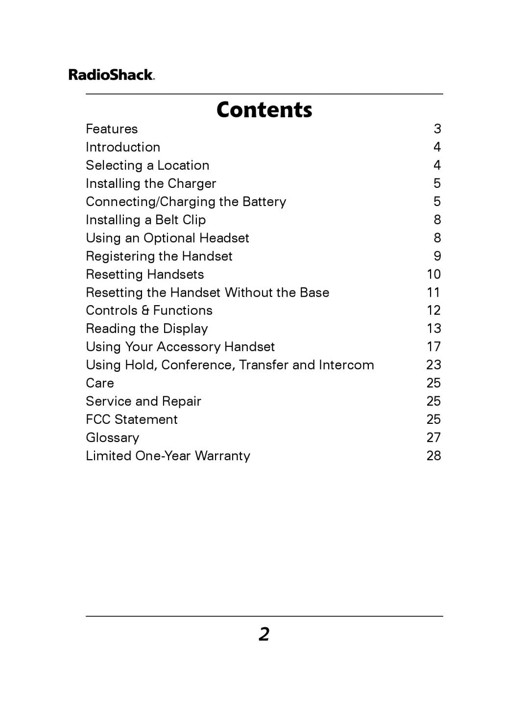 Radio Shack 43-141, 43-144 manual Contents 