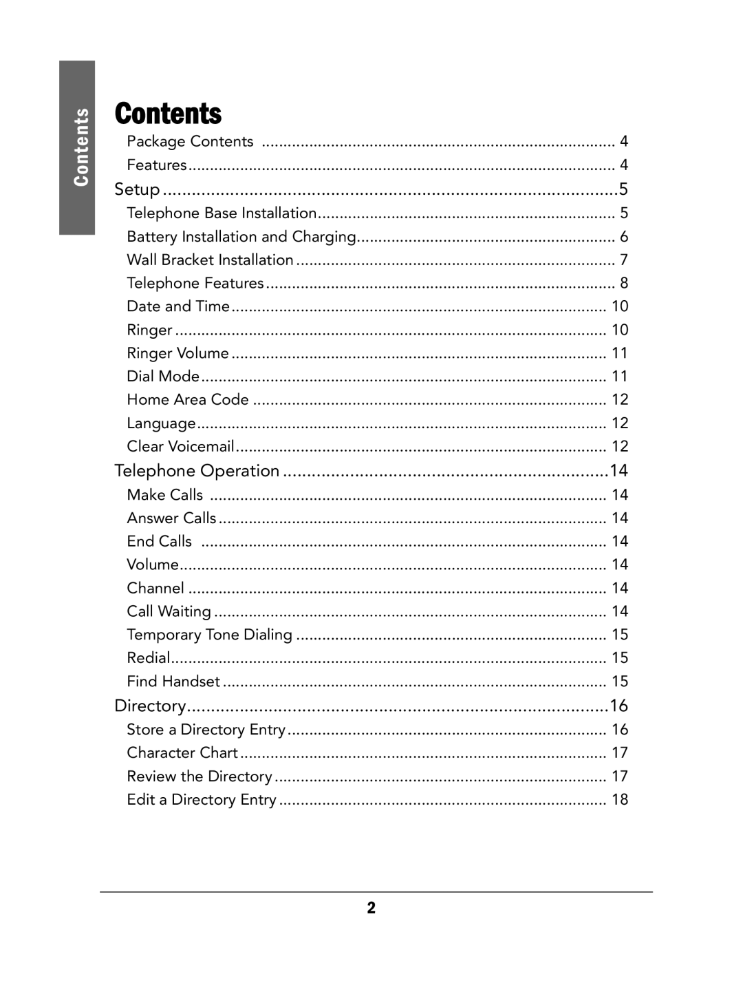 Radio Shack 43-324 manual Contents 