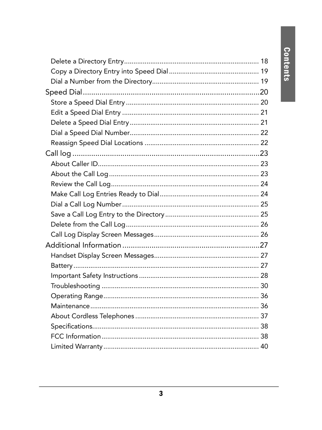 Radio Shack 43-324 manual Contents 