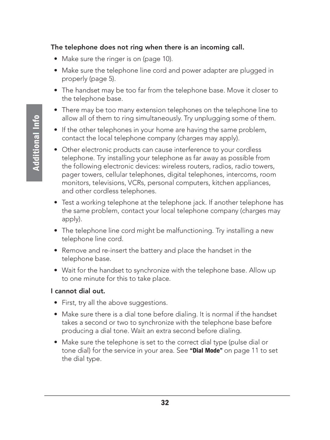 Radio Shack 43-324 manual Additional Info 