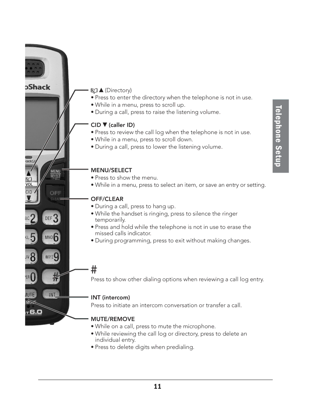 Radio Shack 43-327 manual Menu/Select 