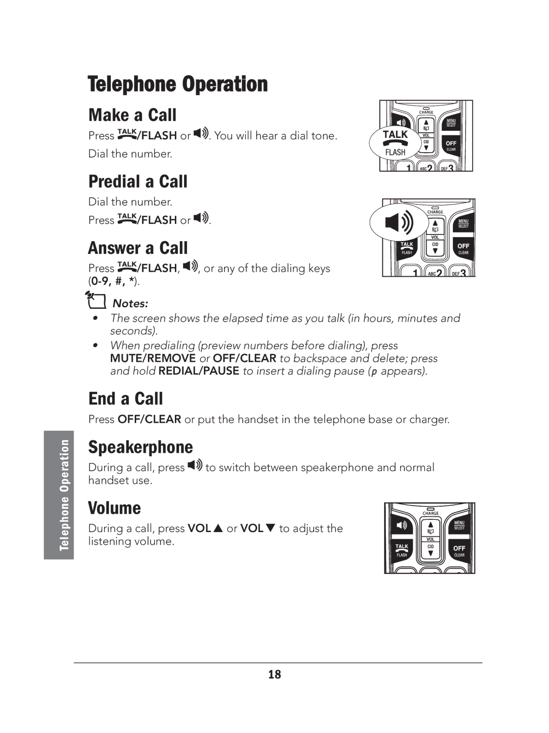 Radio Shack 43-327 manual Telephone Operation 