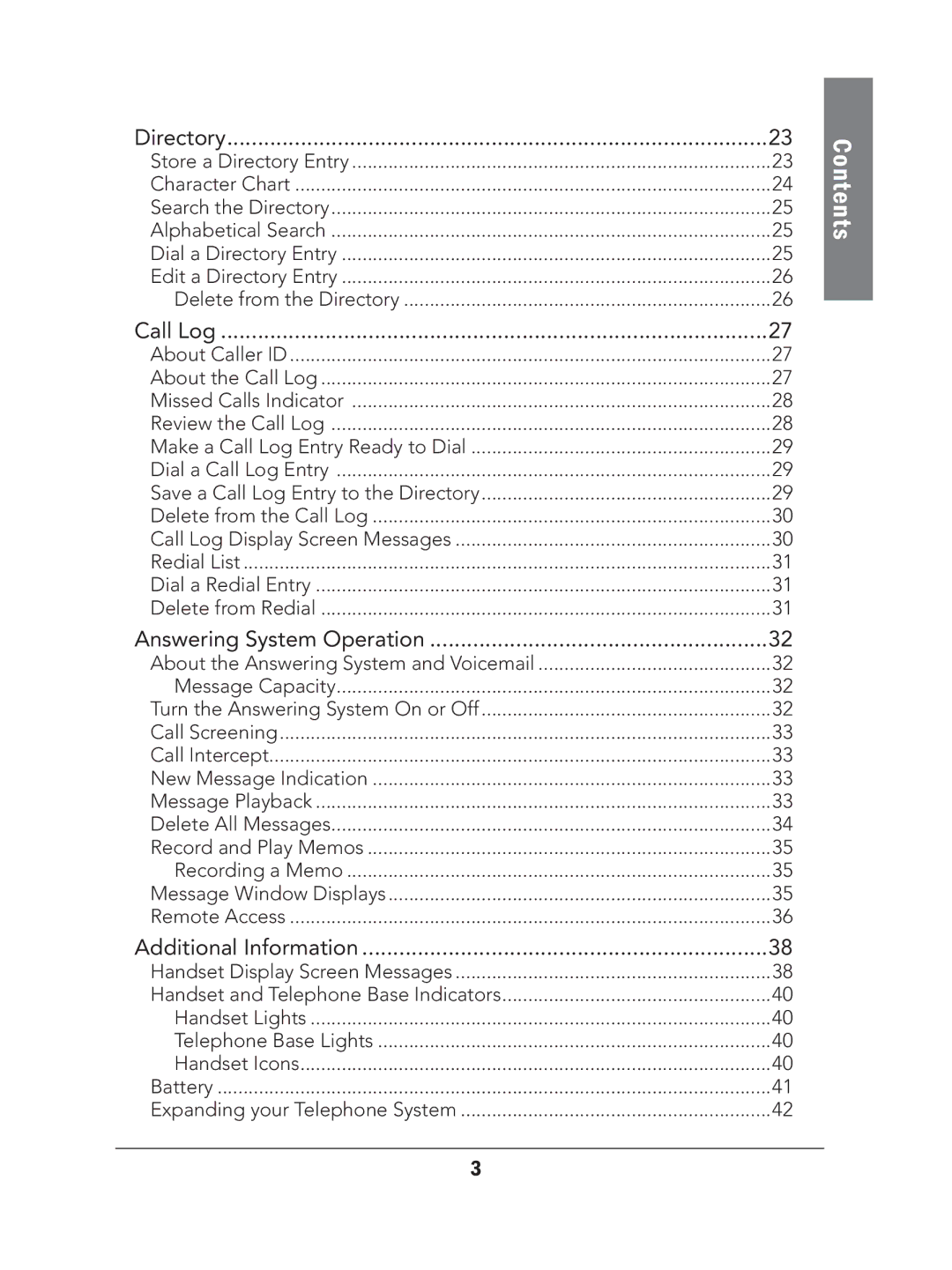 Radio Shack 43-327 manual Contents 