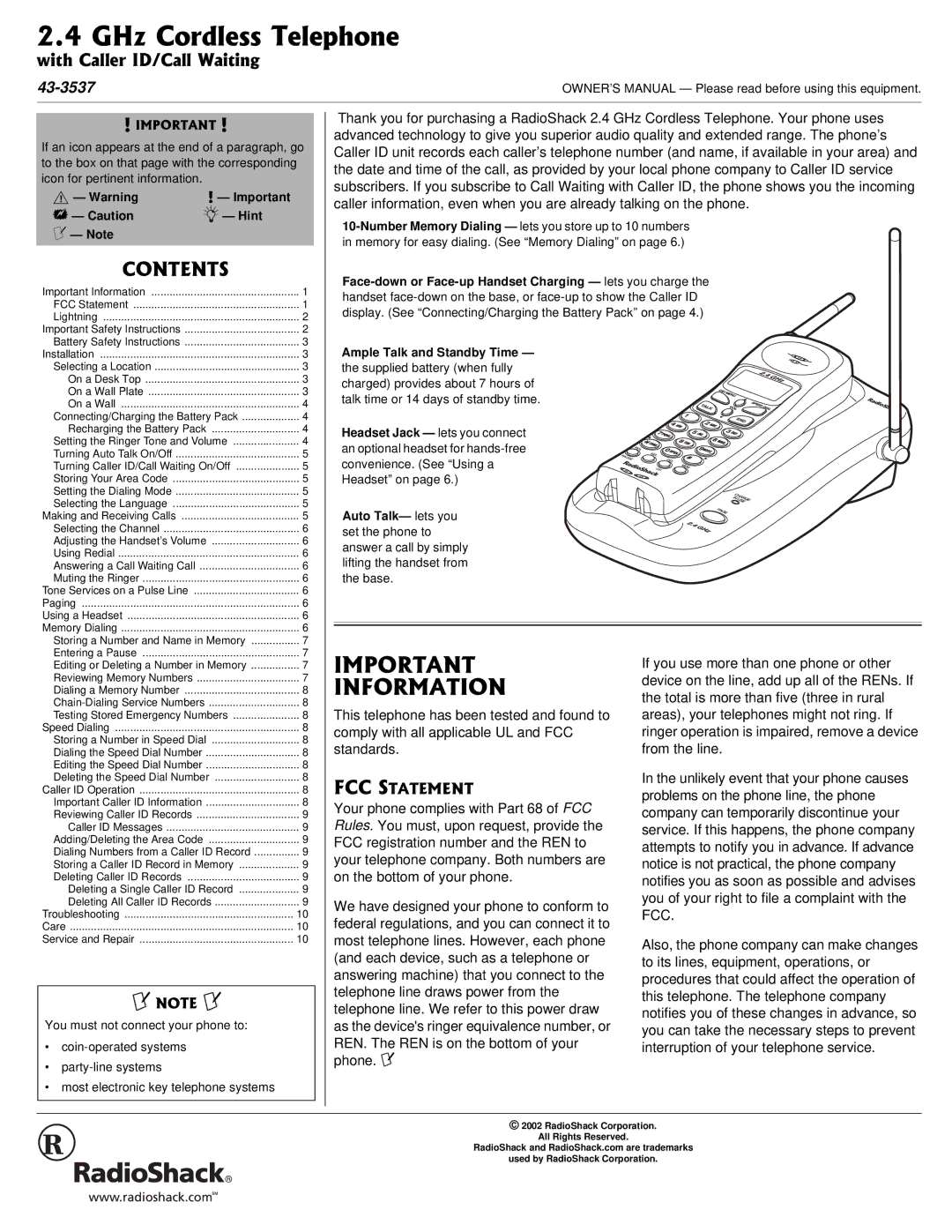 Radio Shack 43-3537 owner manual +/2146#06 +014/#6+10, 56#6/06, ±016± 