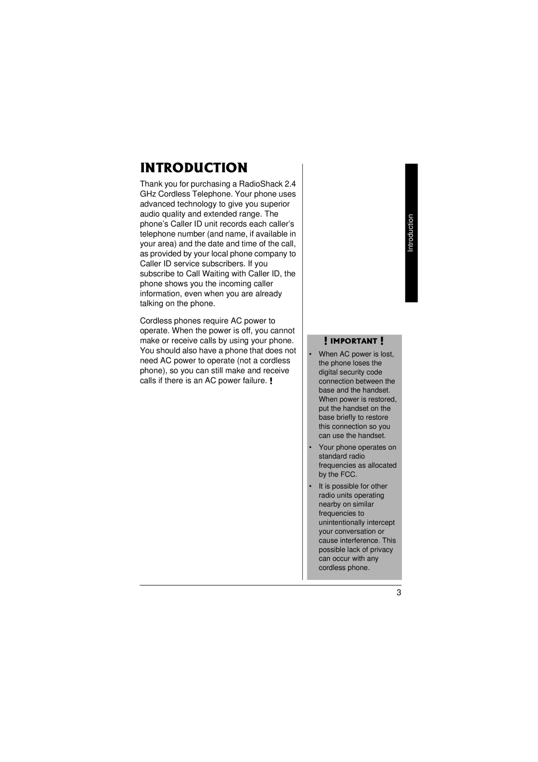 Radio Shack 43-3558 owner manual Introduction 