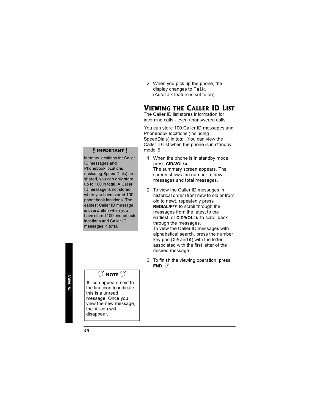 Radio Shack 43-3704 owner manual Viewing the Caller ID List 