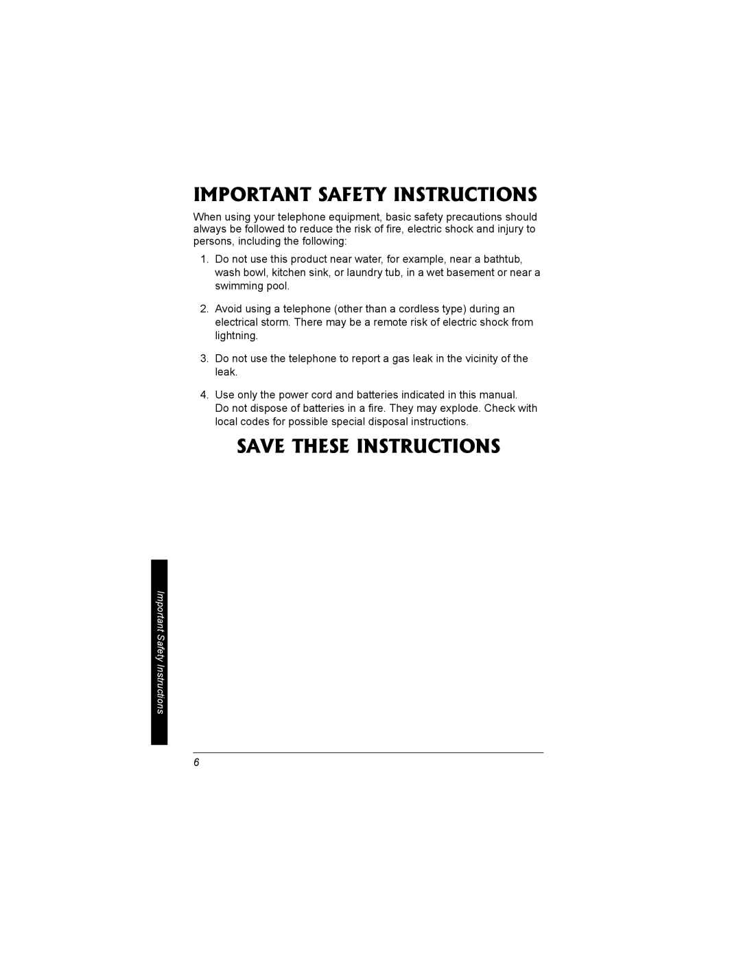 Radio Shack 43-3704 owner manual Important Safety Instructions 