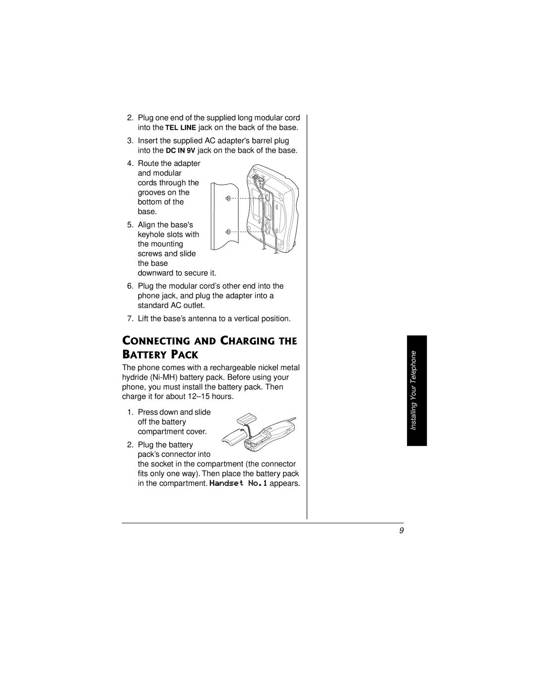 Radio Shack 43-3815/43-3898 owner manual Connecting and Charging the Battery Pack 