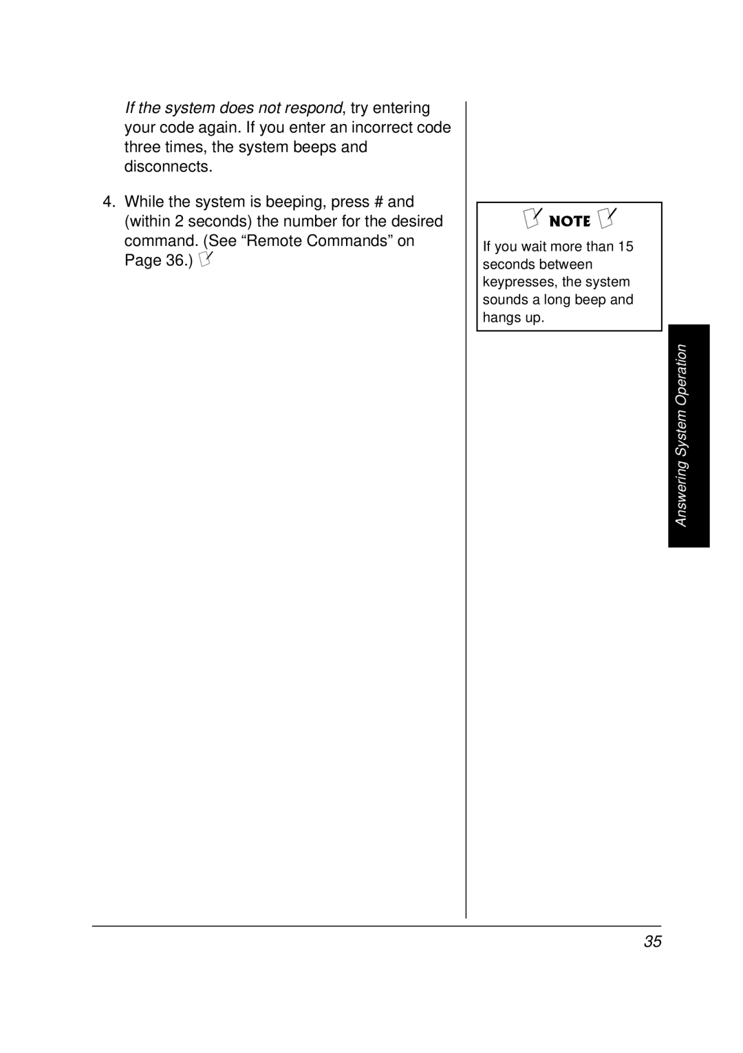 Radio Shack 43-3820 owner manual Command. See Remote Commands on Page 36. ±ý 