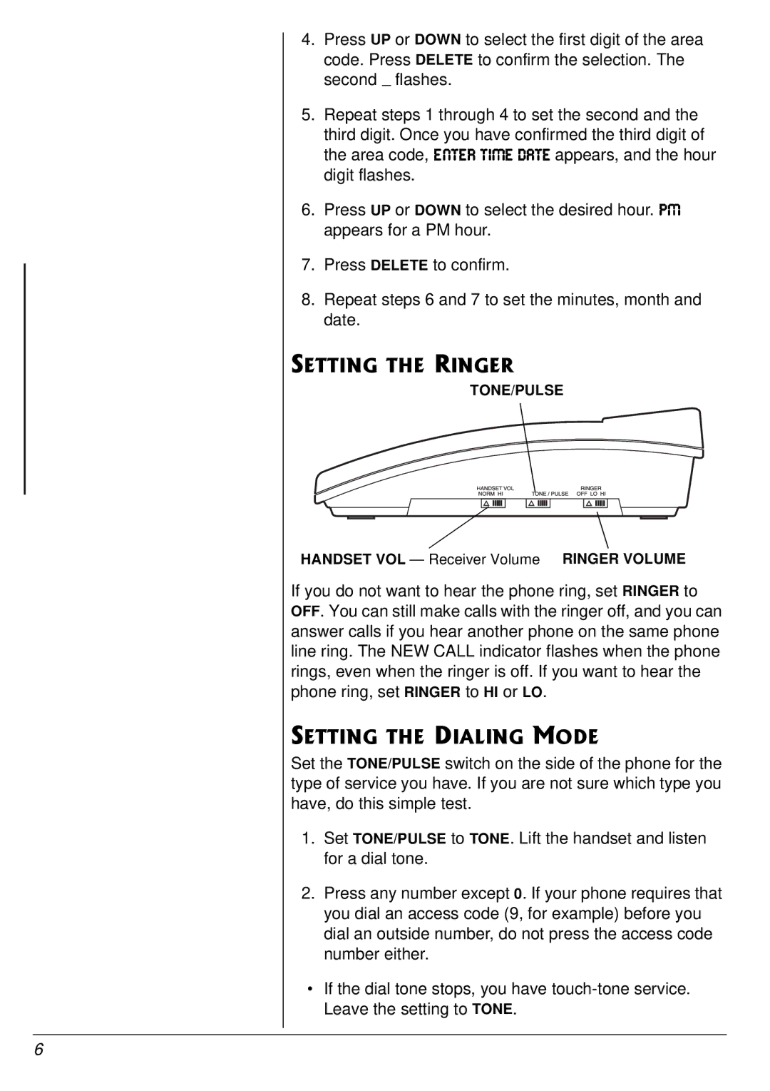 Radio Shack 43-3901 owner manual 566+06*4+04, 566+06*&+#.+0/1, Handset VOL Receiver Volume Ringer Volume 