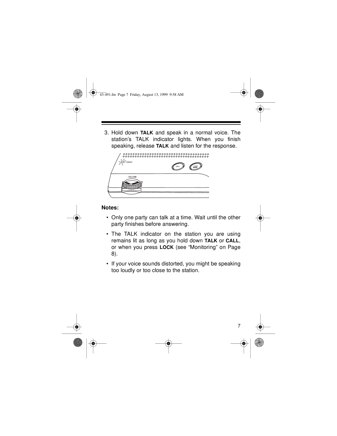 Radio Shack 43-491 owner manual Fm Page 7 Friday, August 13, 1999 958 AM 