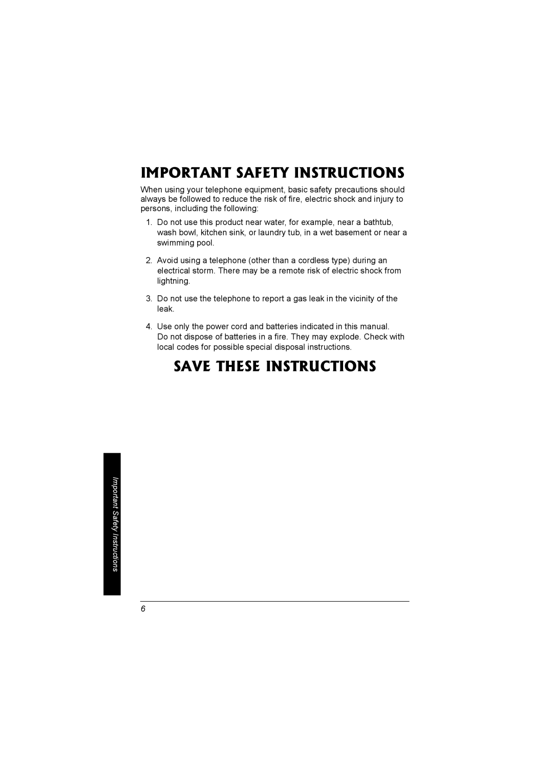 Radio Shack 43-5560 owner manual Important Safety Instructions 