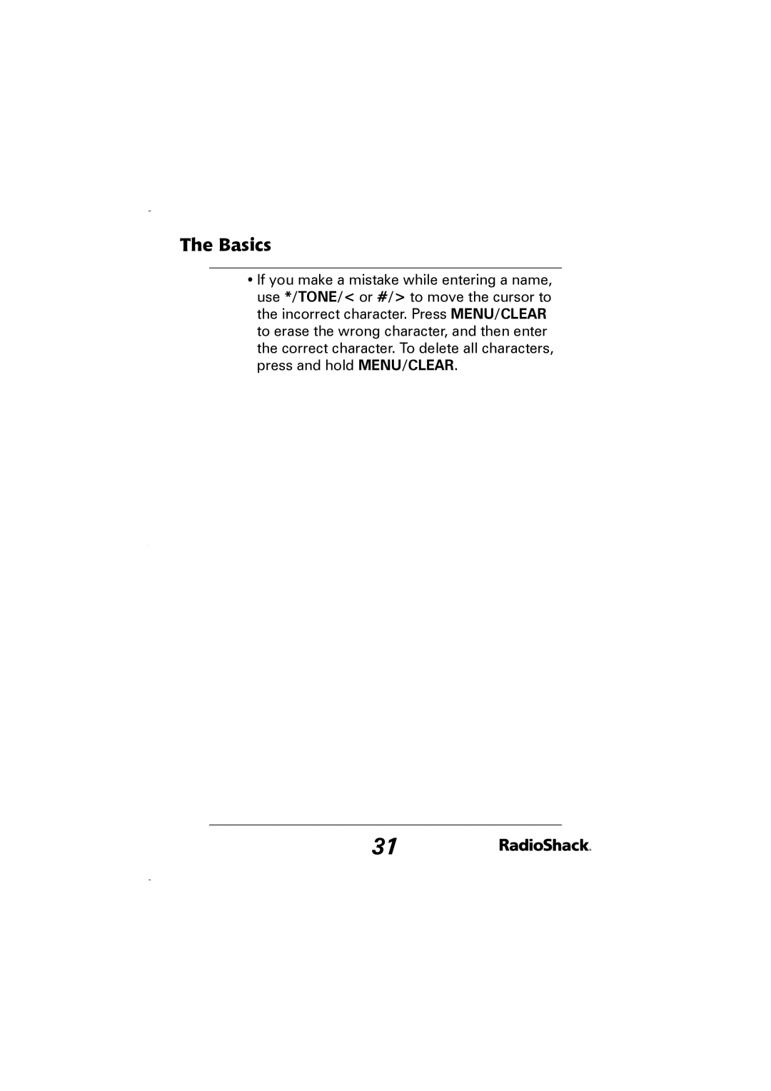 Radio Shack 43-5829 manual Basics 