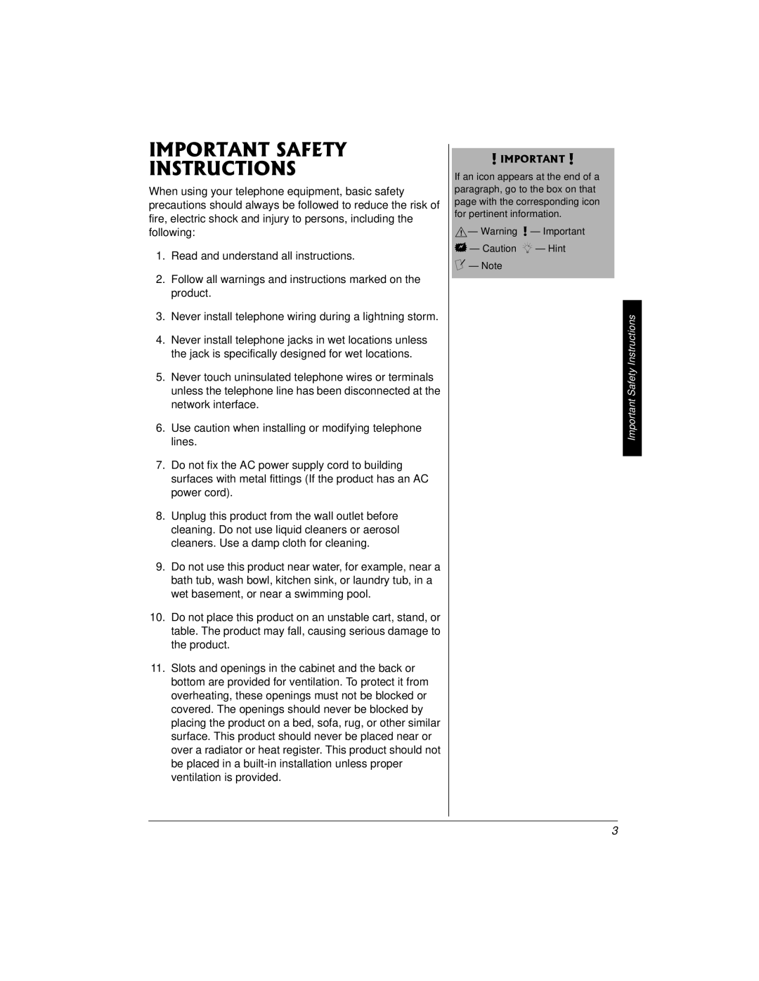 Radio Shack 43-683 owner manual +/2146#065#6 +05647%6+105, Important Safety Instructions 