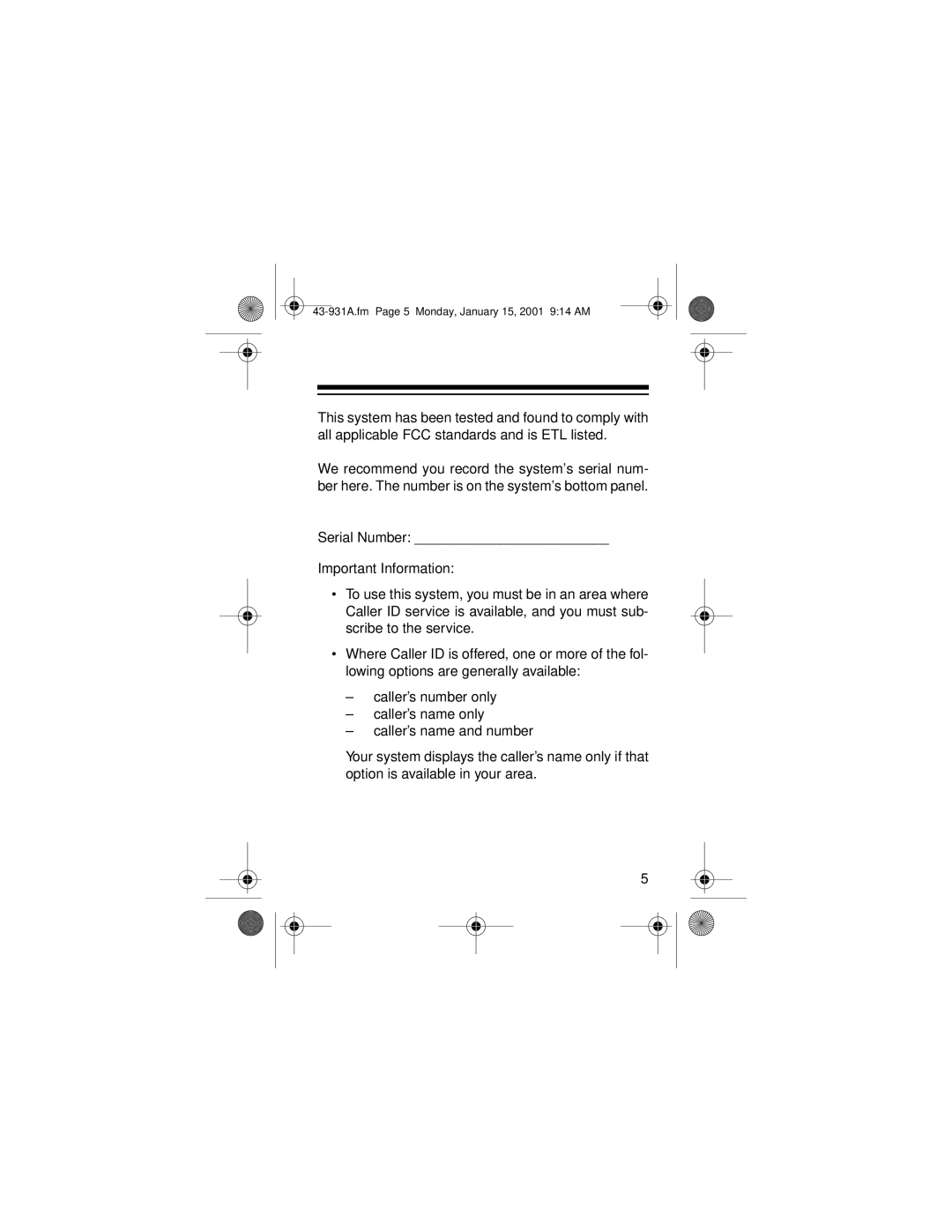 Radio Shack 43-931A owner manual Important Information 