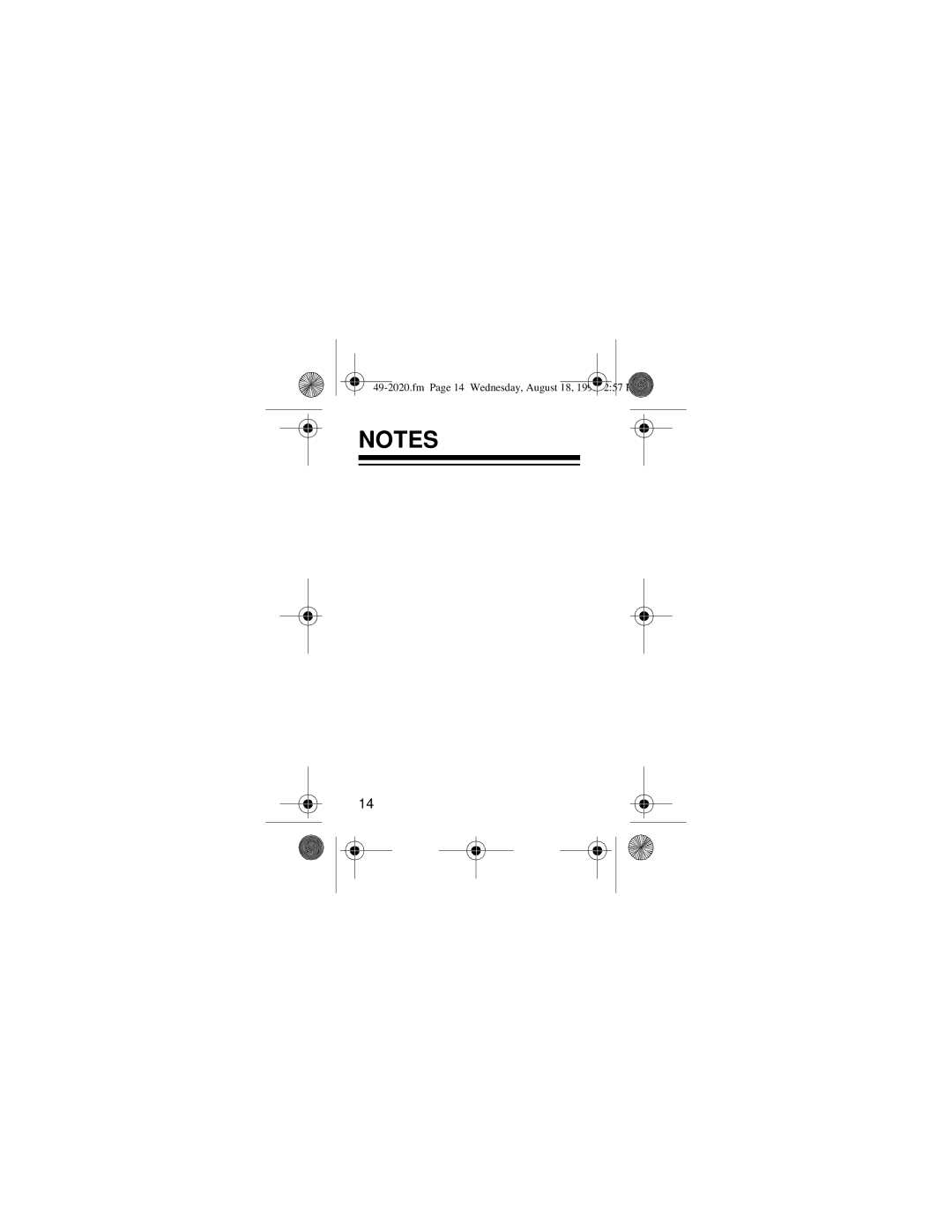 Radio Shack 49-2020, 49-2011, 49-2010 owner manual Fm Page 14 Wednesday, August 18, 1999 257 PM 