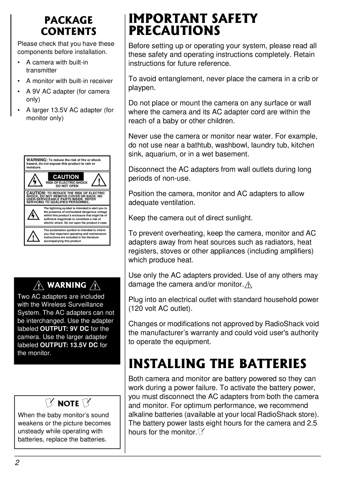 Radio Shack 49-2534 owner manual +/2146#065#6 24%#76+105, +056#..+06*$#664+5 