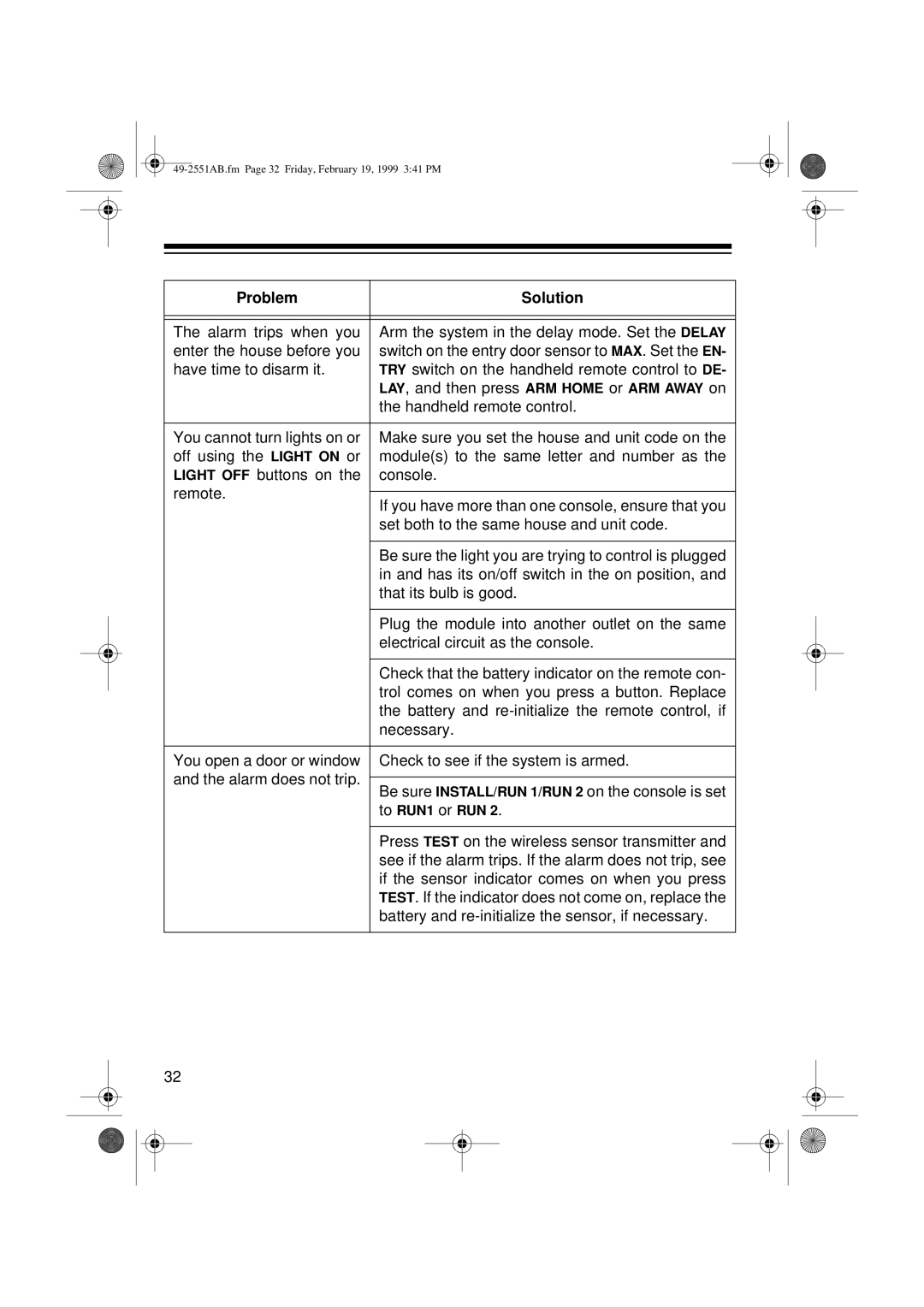 Radio Shack 49-2551A owner manual Press Test on the wireless sensor transmitter 