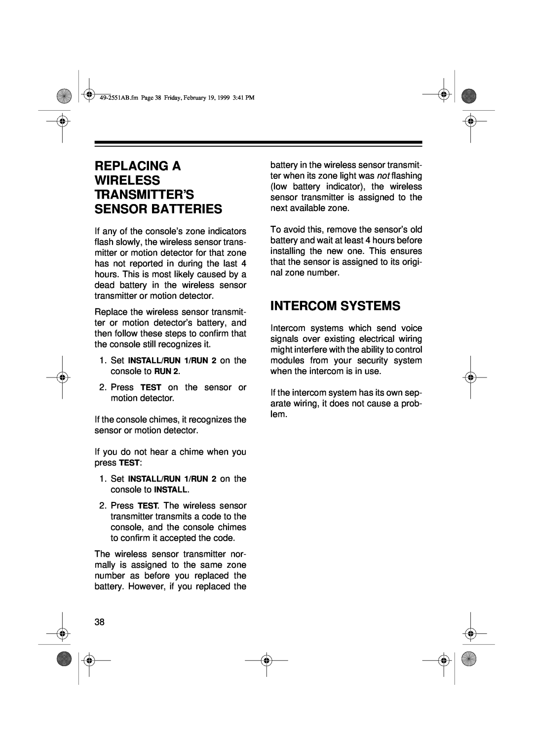Radio Shack 49-2551A owner manual Intercom Systems 