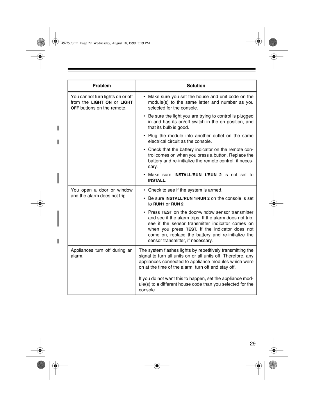 Radio Shack 5000, 49-2570 owner manual Modules to the same letter and number as you 