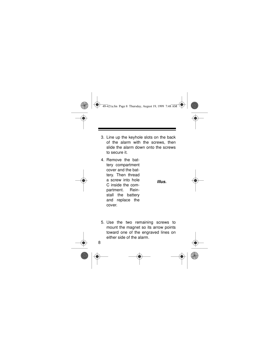 Radio Shack 49-421A owner manual Illus 