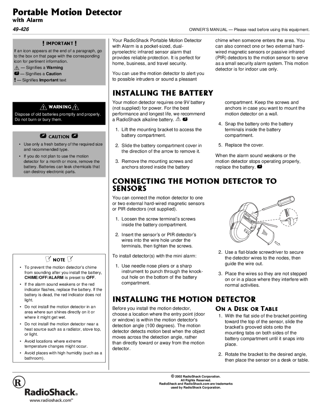 Radio Shack 49-426 owner manual +056#..+06*$#664, 100%6+06*/16+10&6%61461, +056#..+06*/16+10&6%614, 10#&5-146#$ 