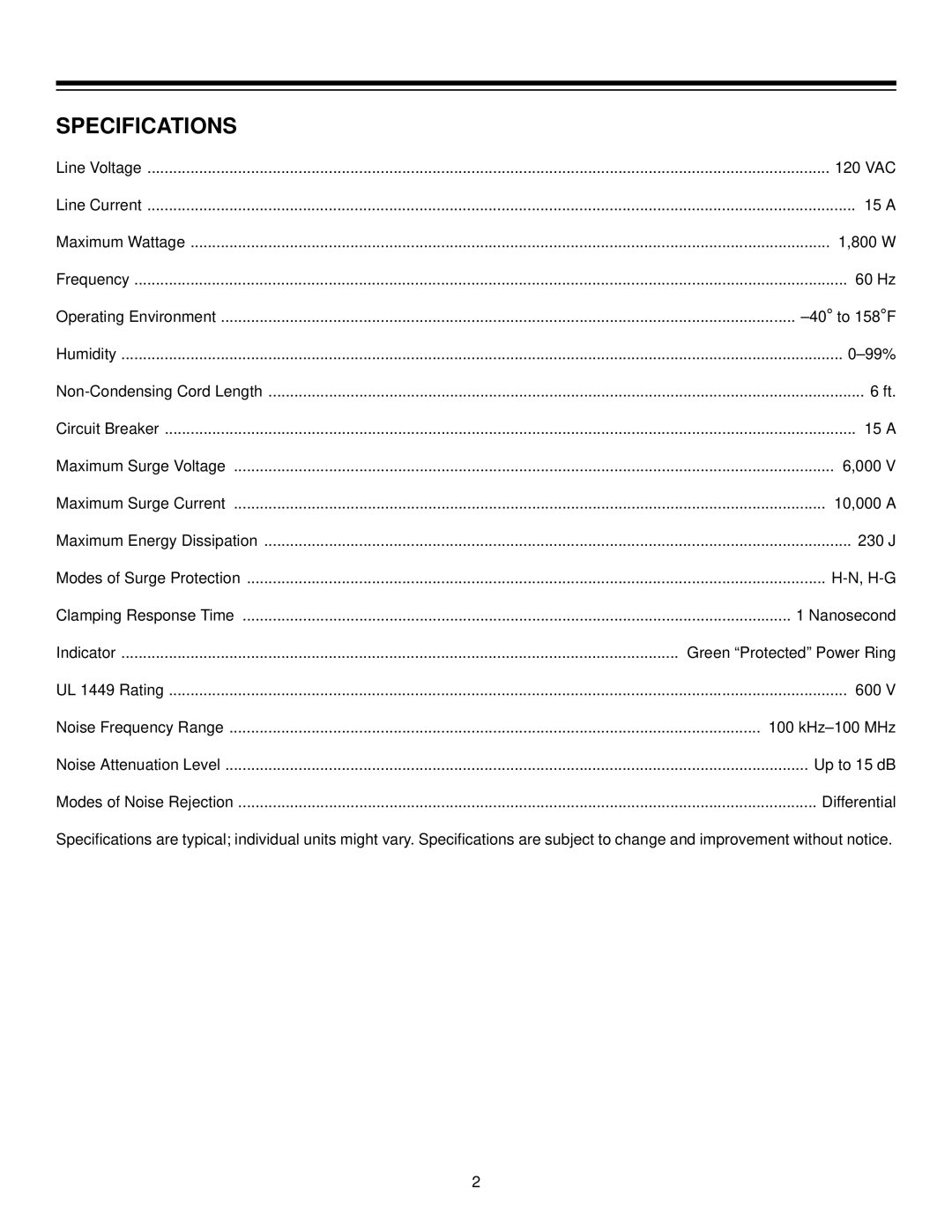 Radio Shack 61-2341 specifications Specifications 