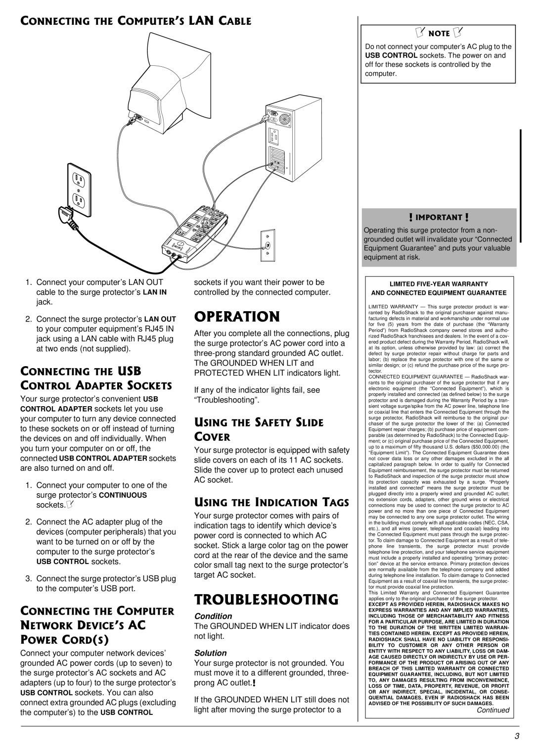 Radio Shack 61-2424 owner manual 124#6+10, 6417$.5*116+0 